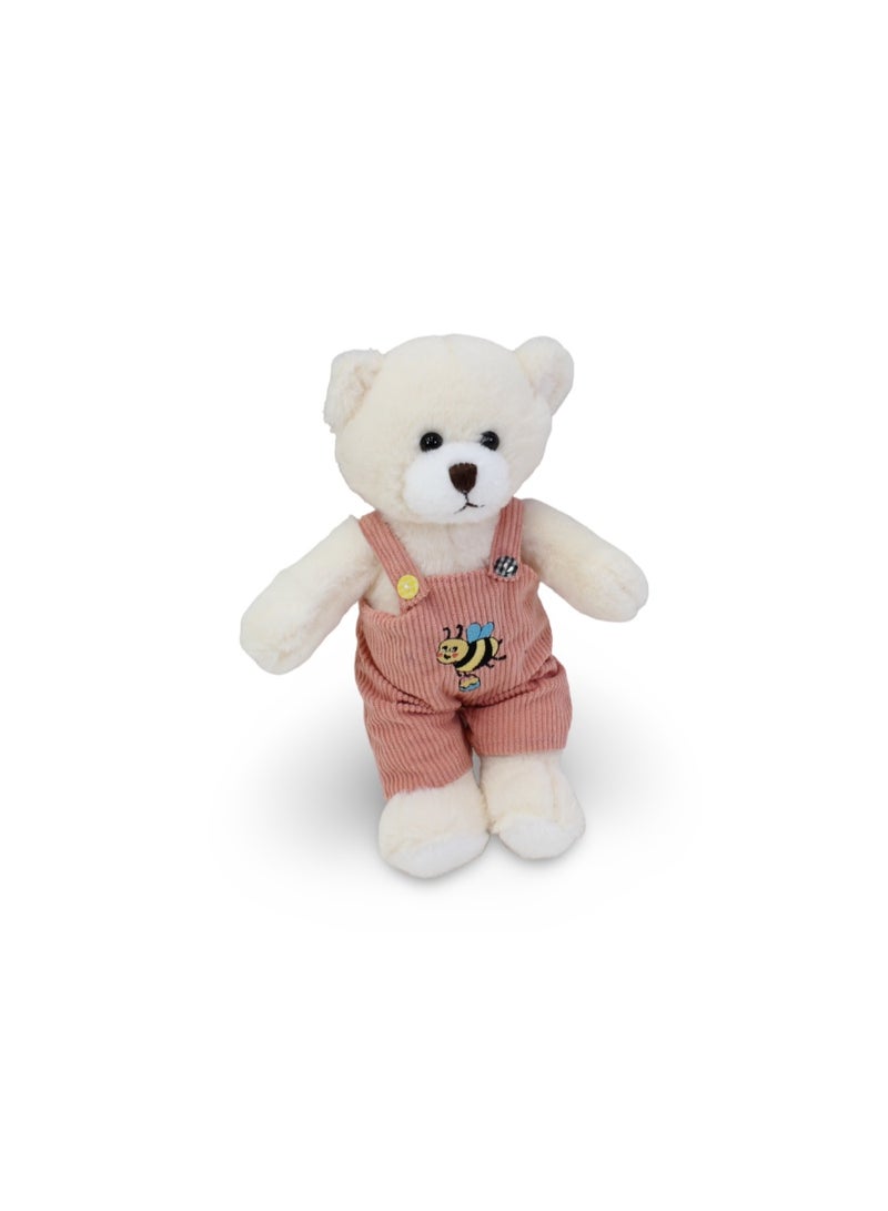 Teddy Bear Plush Toy – Salmon Onesie - Image 1